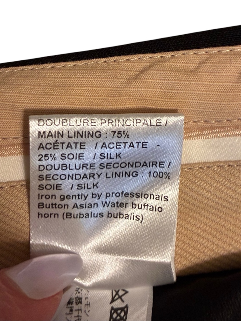 Chloé Black Wool Silk Wide Leg Tailored Trousers Made France FR 40 US 8 - Picture 11 of 12